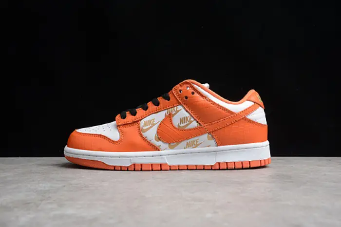 Nike SB Dunk Low white and orange 
