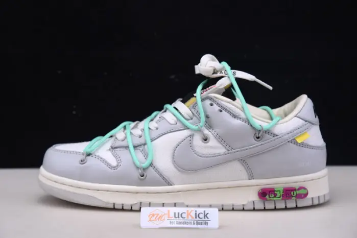 OW X NIKE SB DUNK LOW 04 OF 50 OW WHITE GREY GREEN 
