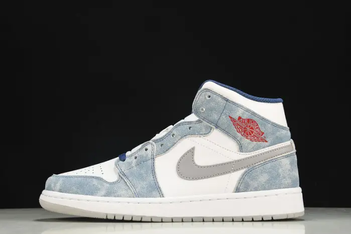 JORDAN 1 MID FRENCH BLUE FIRE RED 