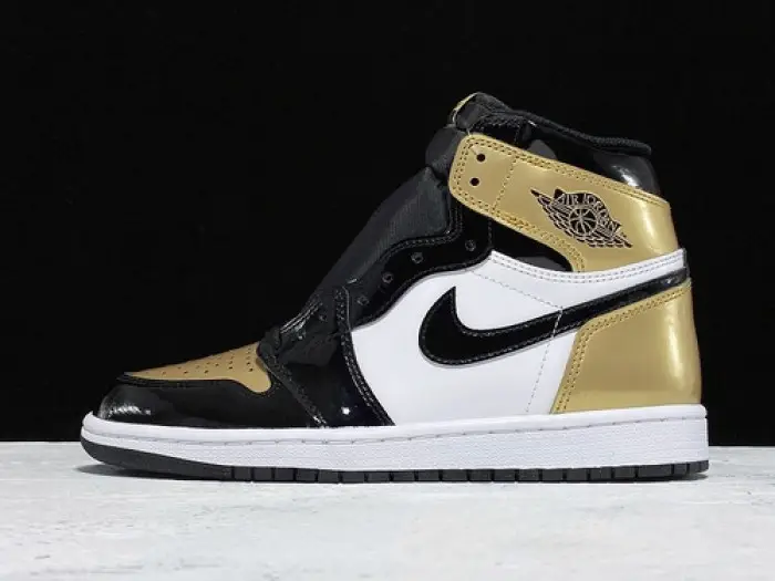 Jordan 1 Retro High NRG Patent Gold Toe 
