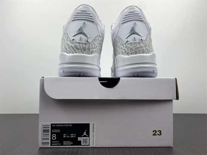 Jordan 3 Retro Pure White 2018 (PS) 