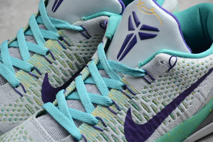 Nike Zoom Kobe 9 IX Grey Green Purple Shoes 