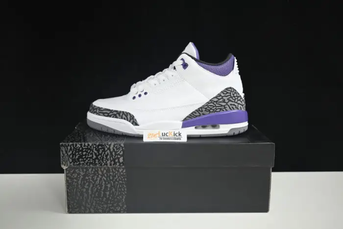 Air Jordan 3 White Black Dark Iris Cement Grey 