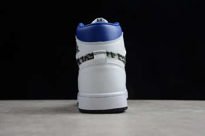 New Arrive Air Jordan 1 High  White Blue Black 