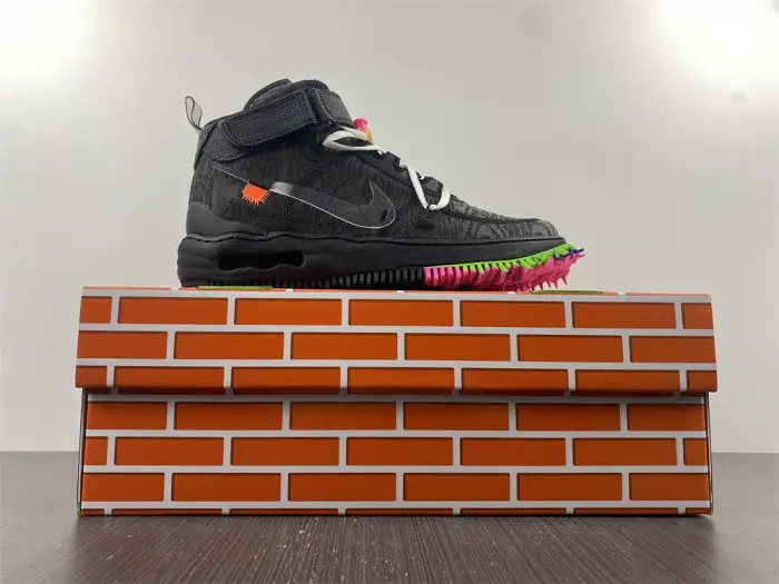 OW x Nike Air Force 1 Mid “Black” 