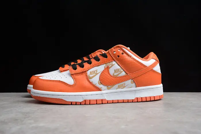 Nike SB Dunk Low white and orange 