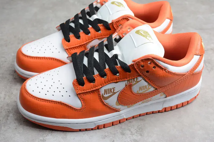 Nike SB Dunk Low white and orange 