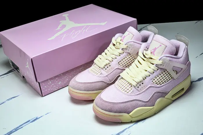 NIKE W AIR JORDAN 4 RETRO TEX 'Iced Carmine' 