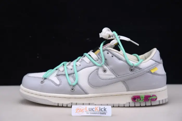 OW X NIKE SB DUNK LOW 04 OF 50 OW WHITE GREY GREEN 