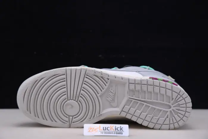 OW X NIKE SB DUNK LOW 04 OF 50 OW WHITE GREY GREEN 