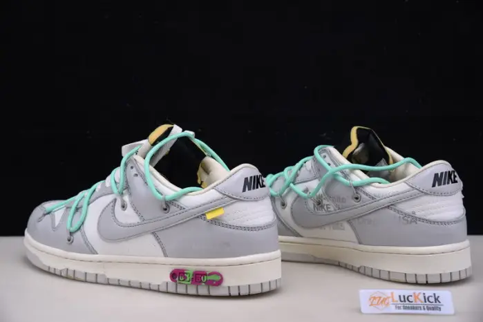 OW X NIKE SB DUNK LOW 04 OF 50 OW WHITE GREY GREEN 