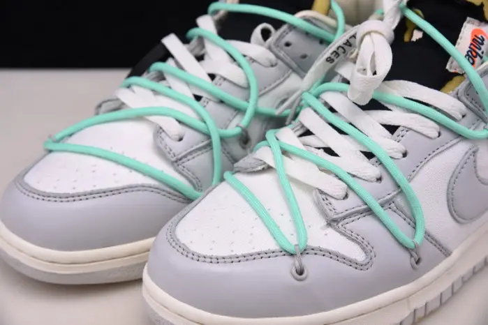 OW X NIKE SB DUNK LOW 04 OF 50 OW WHITE GREY GREEN 