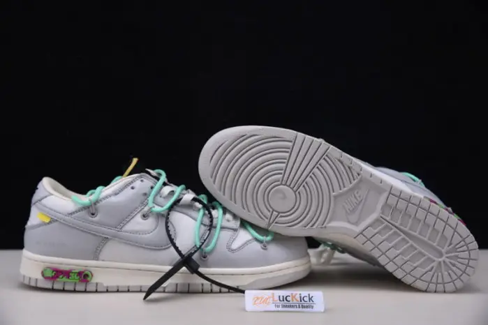 OW X NIKE SB DUNK LOW 04 OF 50 OW WHITE GREY GREEN 