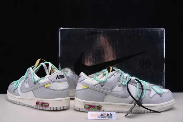 OW X NIKE SB DUNK LOW 04 OF 50 OW WHITE GREY GREEN 