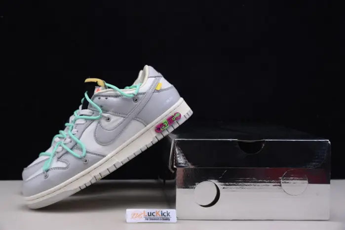 OW X NIKE SB DUNK LOW 04 OF 50 OW WHITE GREY GREEN 