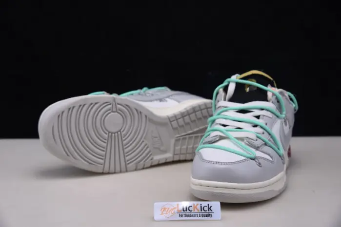 OW X NIKE SB DUNK LOW 04 OF 50 OW WHITE GREY GREEN 