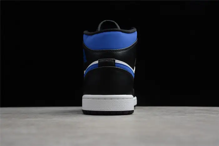Jordan 1 Mid White Black Royal 