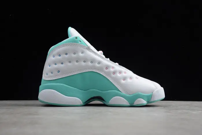 Jordan 13 Retro White Soar Green Pink (GS) 