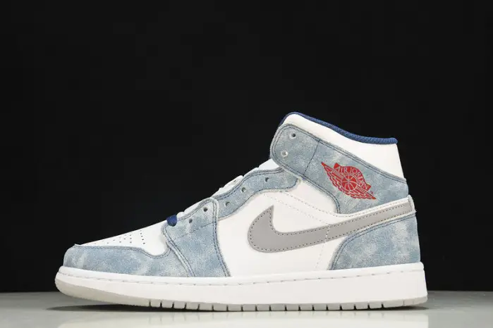 JORDAN 1 MID FRENCH BLUE FIRE RED 