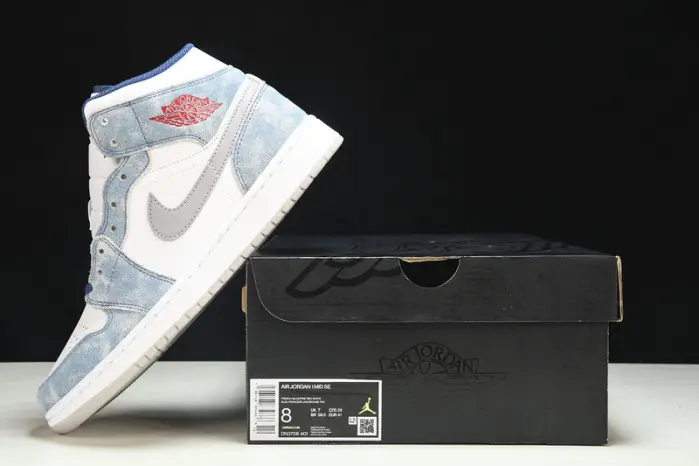 JORDAN 1 MID FRENCH BLUE FIRE RED 