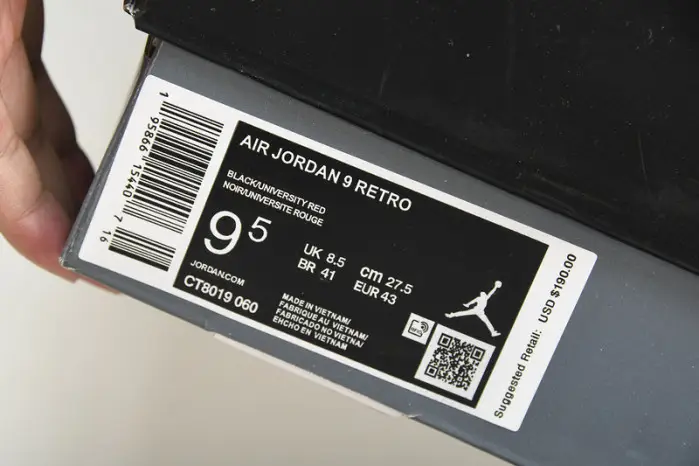 JORDAN 9 RETRO PARTICLE GREY 