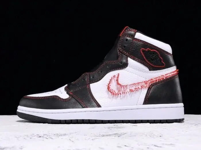 Jordan 1 Retro High Defiant White Black Gym Red 