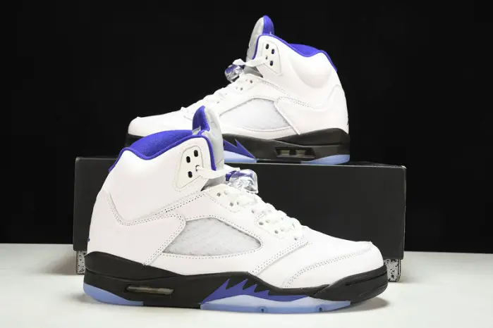 Air Jordan 5 White Dark Concord-Black 