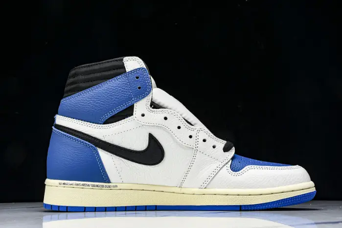 Air Jordan 1 Travis Scott Blank Black Barb  Cap Leather 