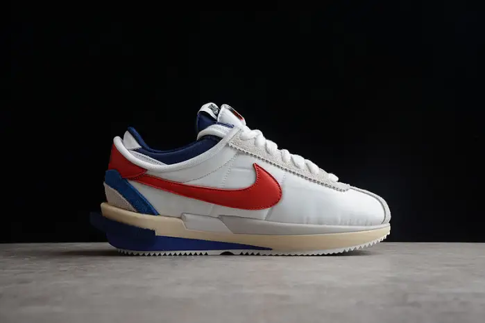 Sacai x Nike Cortez White Red Navy Blue 