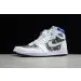 New Arrive Air Jordan 1 High  White Blue Black 