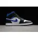 Jordan 1 Mid White Black Royal 