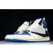 Air Jordan 1 Travis Scott Blank Black Barb  Cap Leather 